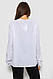 Блуза однотонна, колір білий, 230R1122-6, фото 4