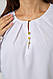 Блуза однотонна, колір білий, 230R1122-6, фото 5