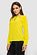 Блуза однотонна, колір жовтий, 230R1122-3, фото 3