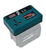 Аккумуляторный инвертор напряжения (18–21 В → 220 В) 150 Вт, портативный аккумулятор для зарядки устройств (USB, USB-C) под Makita