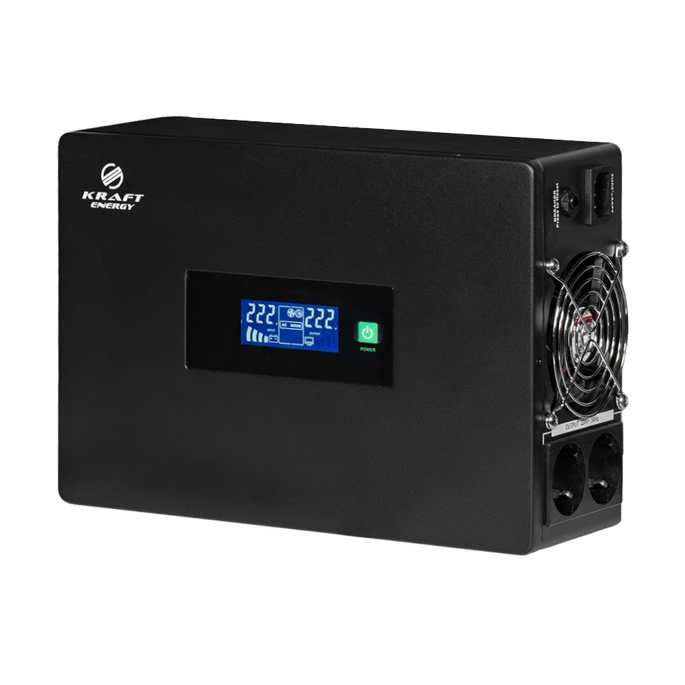 Високочастотний інвертор 1000VA/1kW Kraft KRF-SAVR1000VA/1kW-12V під зовнішній акумулятор (42-00113)