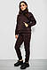 Спортивний костюм жіночий на флісі, колір шоколадний, 257R85, фото 3