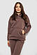 Спортивний костюм жіночий на флісі, колір коричневий, 257R85, фото 2