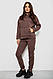 Спортивний костюм жіночий на флісі, колір коричневий, 257R85, фото 3