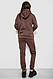 Спортивний костюм жіночий на флісі, колір коричневий, 257R85, фото 4