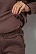 Спортивний костюм жіночий на флісі, колір коричневий, 257R85, фото 6