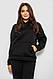 Спортивний костюм жіночий на флісі, колір чорний, 257R85, фото 2