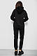 Спортивний костюм жіночий на флісі, колір чорний, 257R85, фото 4