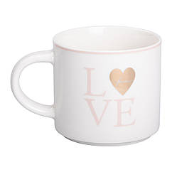 Чашка порцелянова 350 (мл) для кави та чаю Love Біла RX-N240126WL