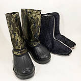 Чоботи чоловічі утеплені камуфляж 42р 27,5см, Чоботи гумові формові чоловічі, фото 5