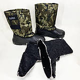 Чоботи чоловічі утеплені камуфляж 42р 27,5см, Чоботи гумові формові чоловічі, фото 6