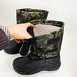 Чоботи чоловічі утеплені камуфляж 43р 28см, Комфортні чоловічі черевики на роботу, фото 4
