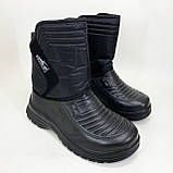 Чоботи чоловічі чорні утеплені 42р 26см Гумові чоботи короткі рибальські, фото 2