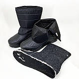 Чоботи чоловічі утеплені чорні 42р 27,5см Чоловічі гумові чоботи з гуми, фото 5