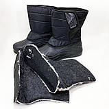 Чоботи чоловічі утеплені чорні 42р 27,5см Чоловічі гумові чоботи з гуми, фото 6