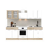 Кухня модульна Еверест Еко набір №3 дуб сонома/німфея альба (білий) 2.4 м стільниця Скай (DTM-071058), фото 2