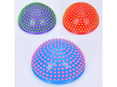 Мяч масажний 16см для йоги/фітнесу півсфера MS 4193 ТМ METR