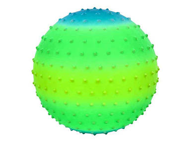 Мяч для фітнесу 40см 300г зелено-жовтий масажний ПВХ MS 4508 ТМ METR