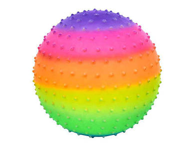 Мяч для фітнесу 40см 300г райдужний масажний ПВХ MS 4508 ТМ METR