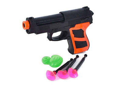 Пістолет присоски 16см,стріляє присосками 3шт 8142-45/2 ТМ METR