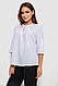 Блуза однотонна, колір білий, 230R112-10, фото 3