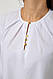 Блуза однотонна, колір білий, 230R112-10, фото 5