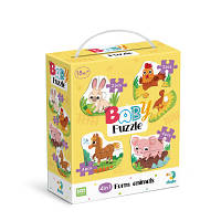 Популярний! Пазл DoDo 4 в 1 Baby puzzle. Сільські тварини (300686) - Краща якість тільки на Nukleon.com.ua