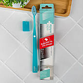 Зубна щітка Edel+White Whitening середня жорсткість (блакитна), 1 шт