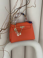 Сумка Hermes Kelly Medium size з хустинкою помаранчевий Є