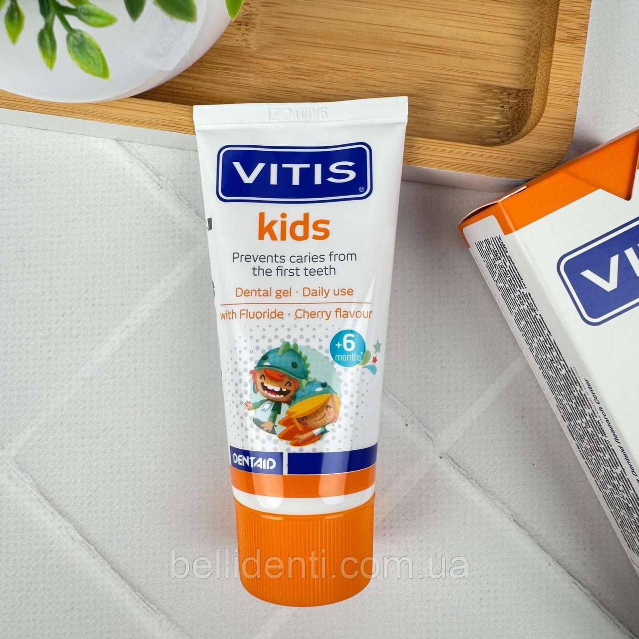 VITIS KIDS гель-паста для дітей зі смаком вишні (від 6 місяців до 6 років), 50 мл, фото 1