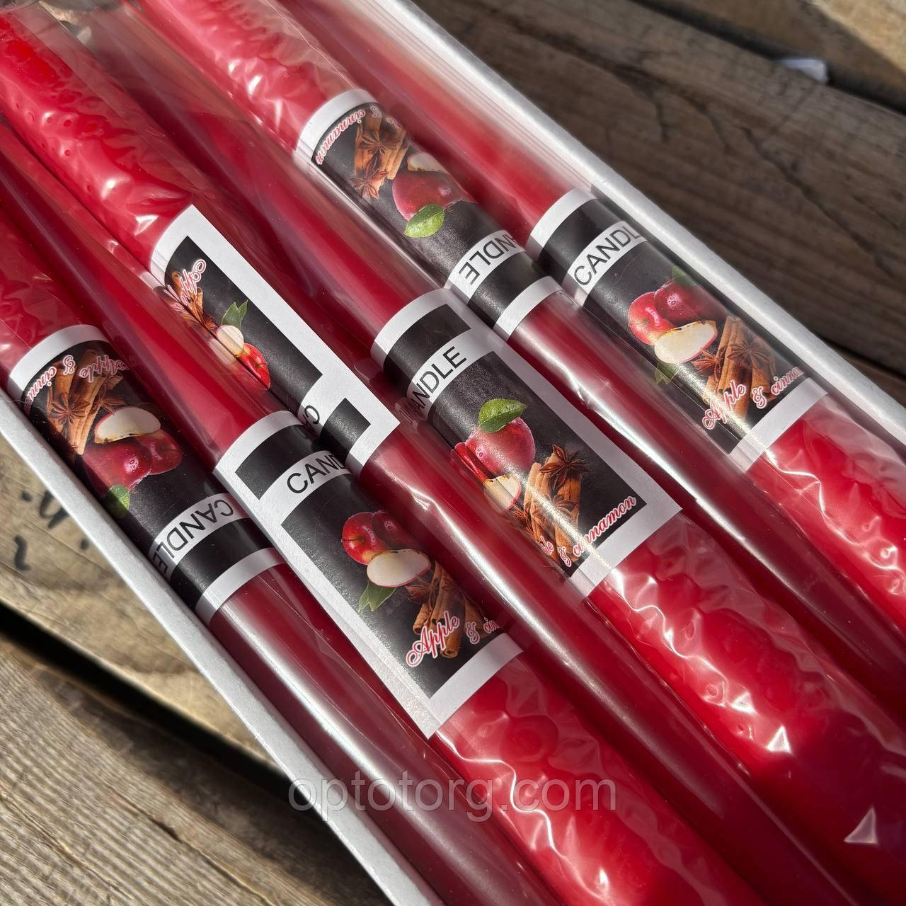 Свічки декоративні BARTEK ароматизовані Яблуко-Кориця, фото 1