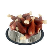 Популярний! Ласощі для собак Lucky Star М'яка качина гомілка з кальцієвою кісткою 7 см 200 г (4820144304774) - Краща якість