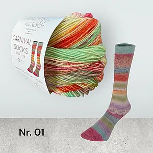 Шкарпеткова пряжа серія Carnival Socks