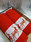 Набір новорічних рушників для обличчя та лазні 2шт в коробці на подарунок бавовняні махрові якісні Туреччина Gulcan, фото 7