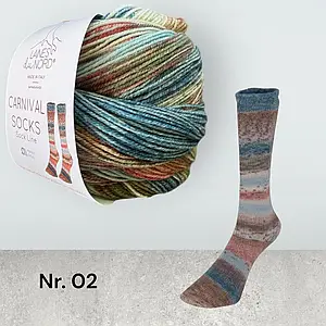 Шкарпеткова пряжа серія Carnival Socks