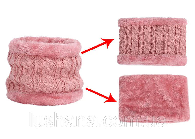 Дитячий теплий снуд баф на дівчинку / Onesize / 2-6 років, фото 1