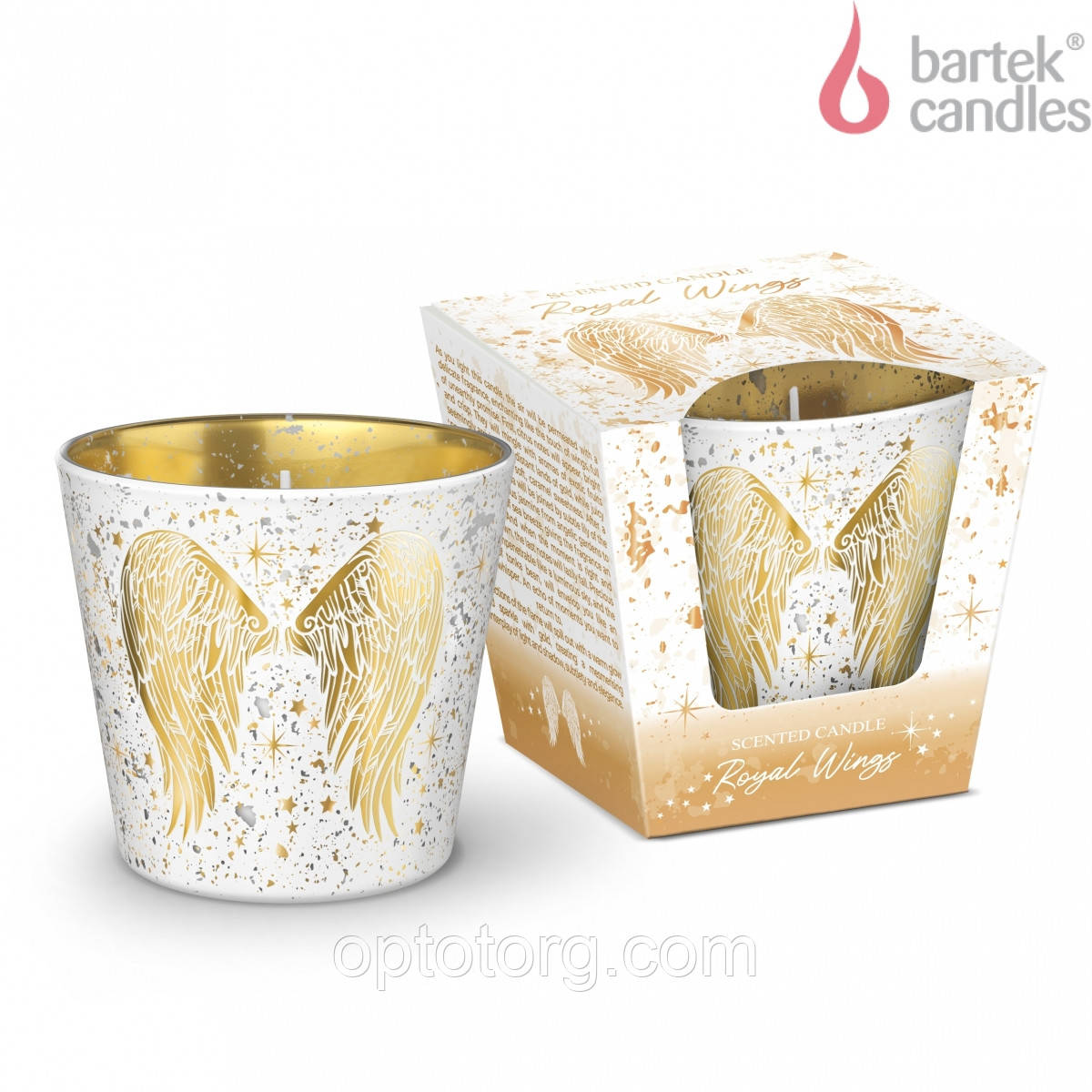 Свічки ароматизовані в склянці BARTEK Royal Wings, фото 1