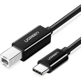 Кабель для принтера USB-C 2.0 to BM 2.0m US241 black Ugreen (50446) - оригінал