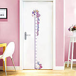 Ростомір дитячий самоклеючий | Настінна наклейка для вимірювання росту Жираф / Єдиноріг / Динозавр, 180 см, фото 4