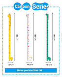 Ростомір дитячий самоклеючий | Настінна наклейка для вимірювання росту Жираф / Єдиноріг / Динозавр, 180 см, фото 2