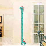 Ростомір дитячий самоклеючий | Настінна наклейка для вимірювання росту Жираф / Єдиноріг / Динозавр, 180 см, фото 5