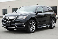 Боковые пороги Allmond Grey (2 шт., алюминий) для Acura MDX 2013-2020 гг