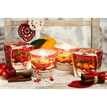 Свічки ароматизовані в склянці BARTEK Christmas Spices 115г
