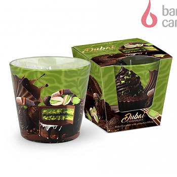 Свічки ароматизовані в склянці BARTEK Dubai Chocolate