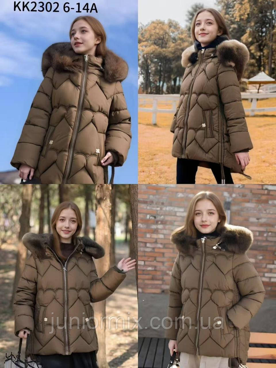 Дитячі зимові куртки для дівчаток оптом