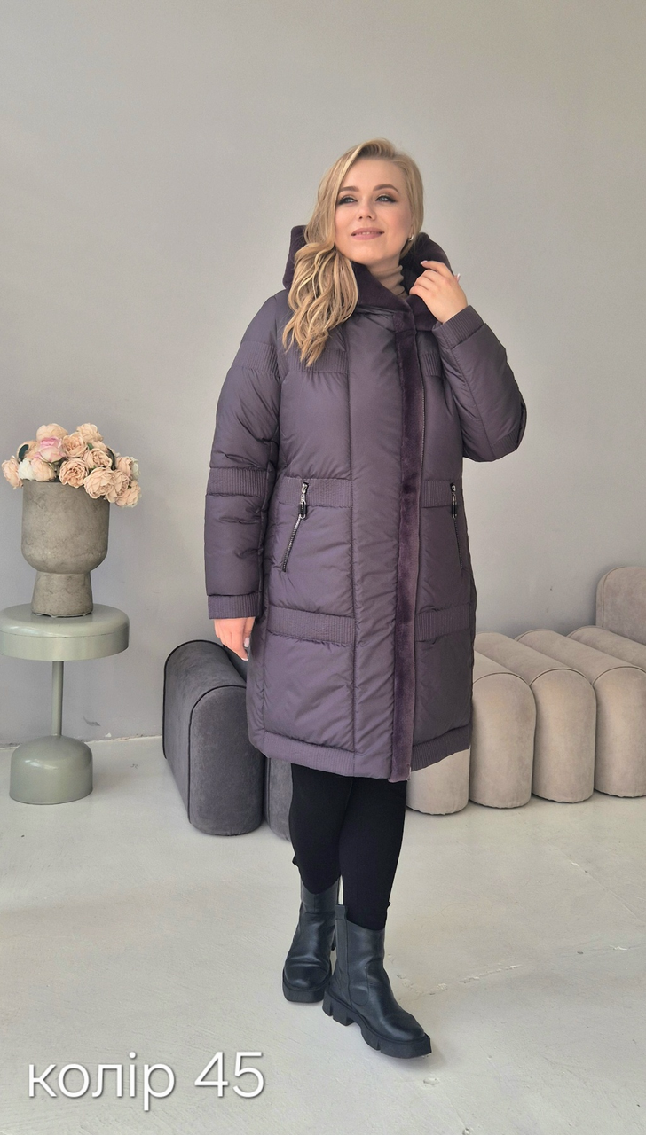 Куртка жіноча зимова екохутро Магдаліна, 48-58р.