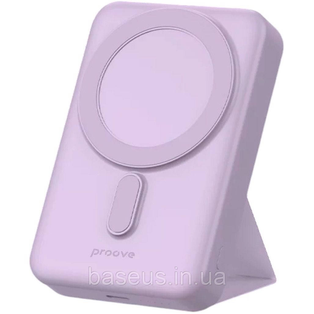 Повербанк з бездротовою зарядкою та підставкою 10000mAh 20W 2025 Proove Hyperion Magnetic білий (PBHN15020009), фото 1