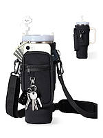 Чохол-сумка для термокружки Stanley Quencher 1,18 л з ремінцем, захисний кейс для кухля, чорного кольору KT7001301. solve