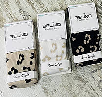 Кольорові бавовняні колготки з принтом Леопард