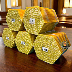 Свічка церковна № 120 5 упаковок (1 упаковка 600 штук) час горіння 35 хвилин